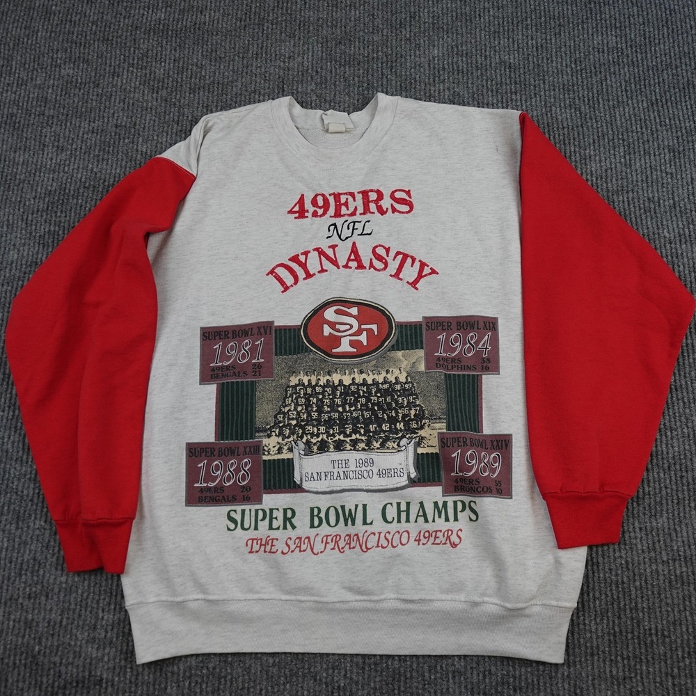 Vintage San Francisco 49ers Sweatshirt Mens XL Gray NFL Football Long Gone 90s